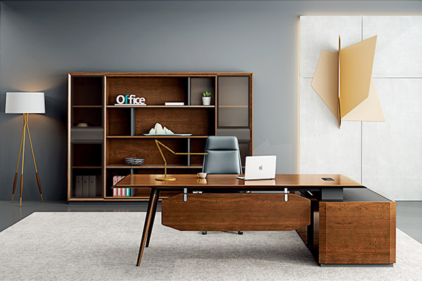 深胡桃漆色总监办公台办公班台ME- 小山纹 深胡桃漆色总监办公台办公班台ME- 小山纹