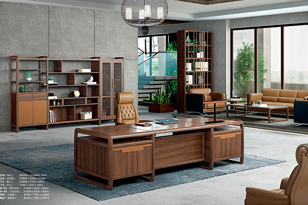 新中式老板办公桌全实木老板班台-雅致 新中式老板办公桌全实木老板班台-雅致