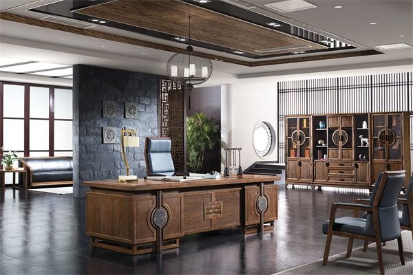 新中式古典传统纯实木老板班台-东方印象 新中式古典传统纯实木老板班台-东方印象